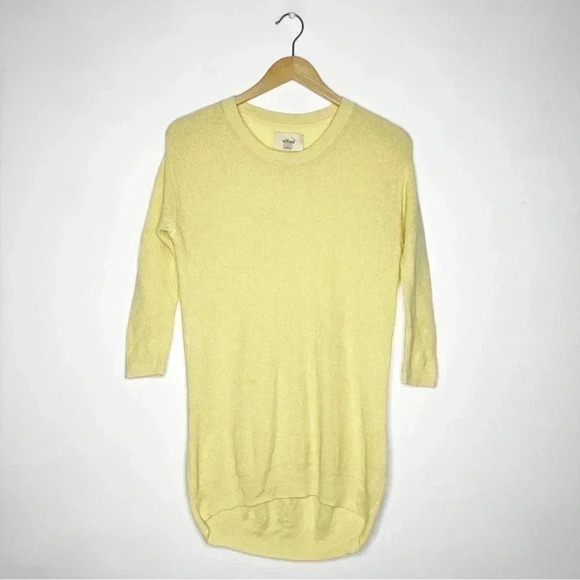WILFRED Scoop Neck Knit Pullover Balzac Sweater Yellow Artizia Wool Size XS - Picture 5 of 6
